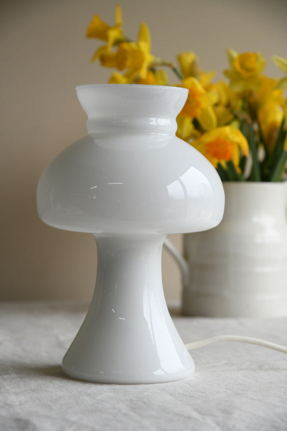 Retro Holmegaard White Mushroom Lamp