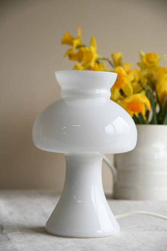 Retro Holmegaard White Mushroom Lamp