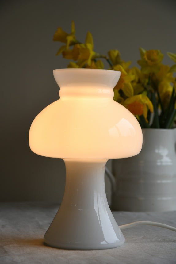 Retro Holmegaard White Mushroom Lamp