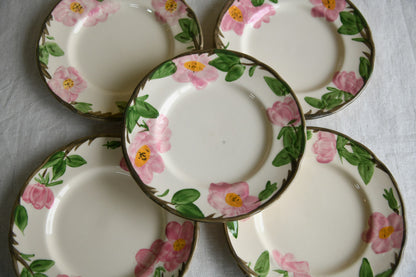 5 Franciscan Desert Rose Side Plates