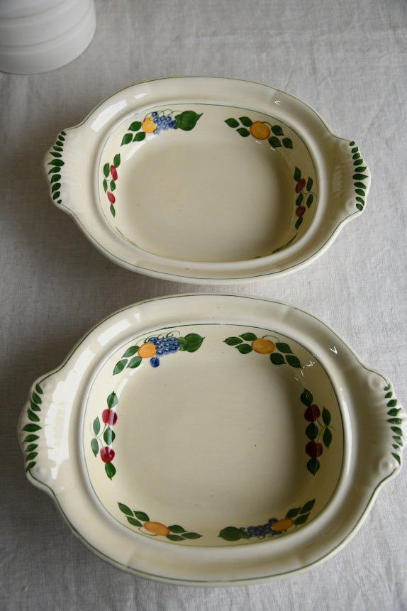 Pair Adams Titian Ware Serving Bowls