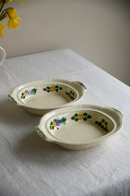 Pair Adams Titian Ware Serving Bowls