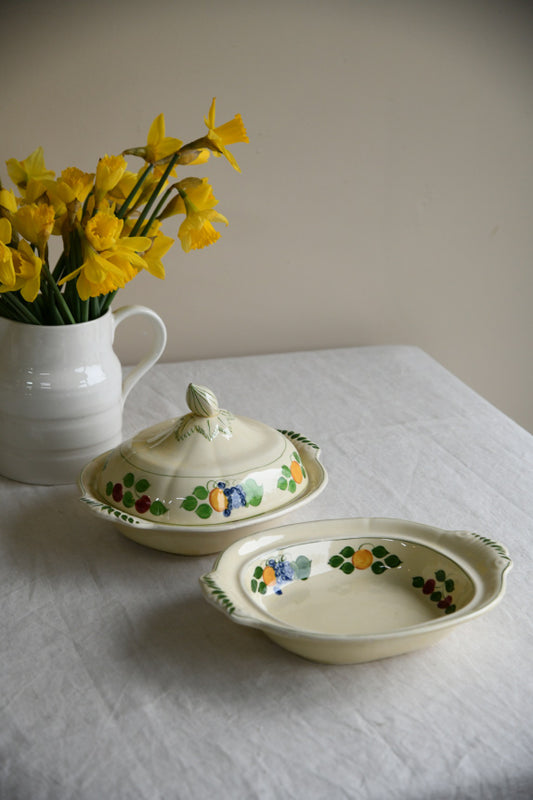 Pair Adams Titian Ware Serving Bowls