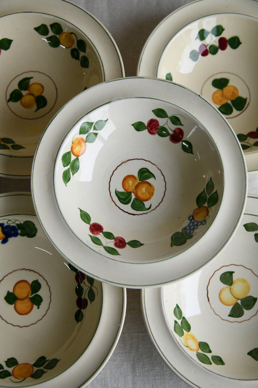 5 Adams Titian Ware Cereal Bowls