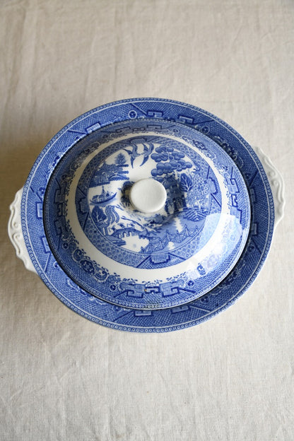 Blue & White Willow Servng Dish