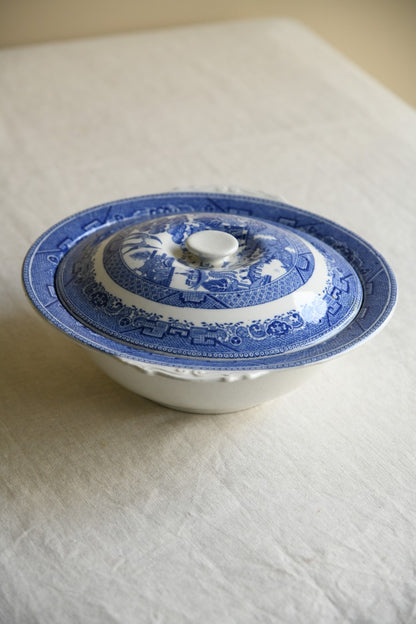 Blue & White Willow Servng Dish