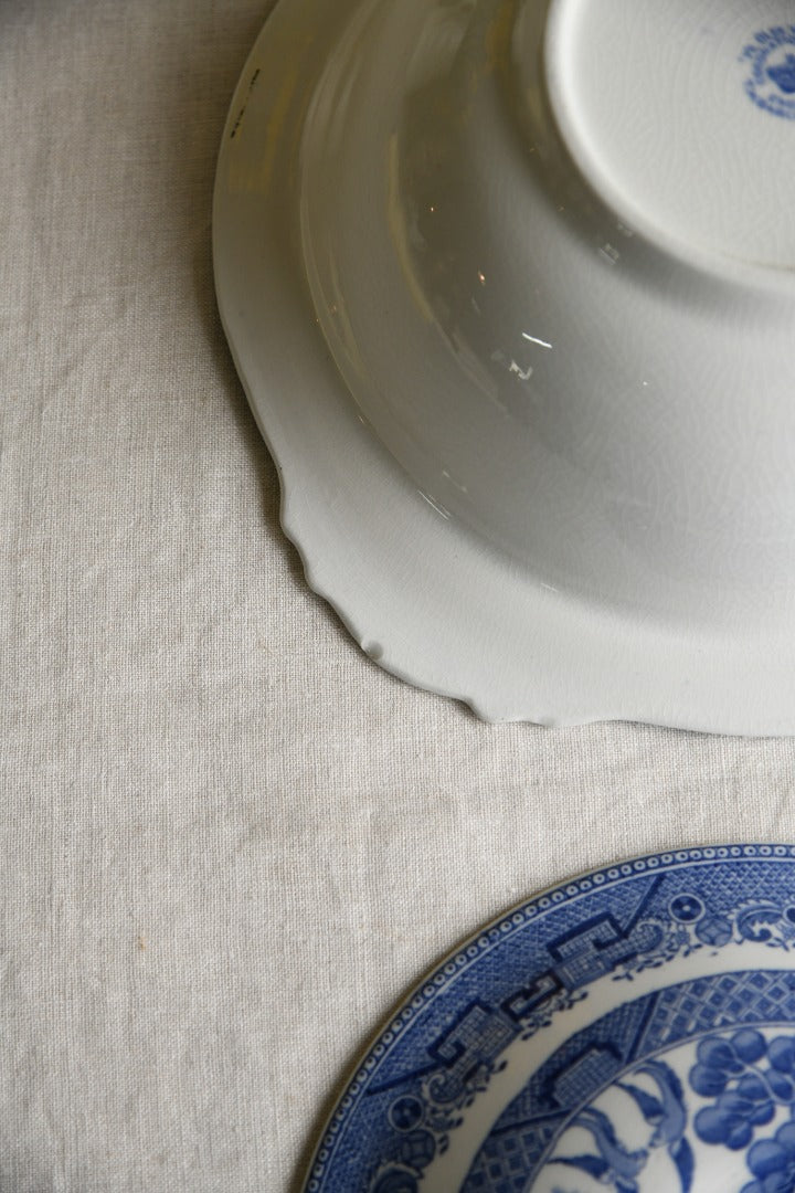 Blue & White Willow Servng Dish