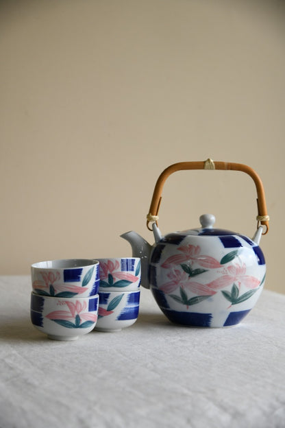 Japanese Teapot & 4 Cups
