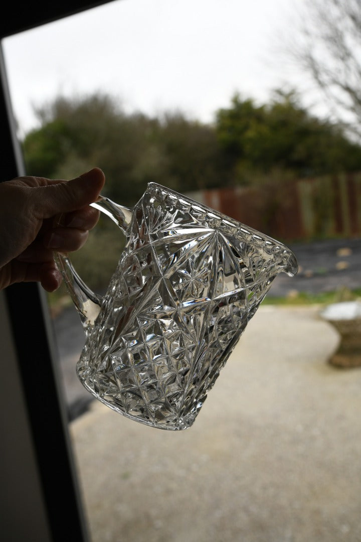 3 Vintage Clear Glass Jugs