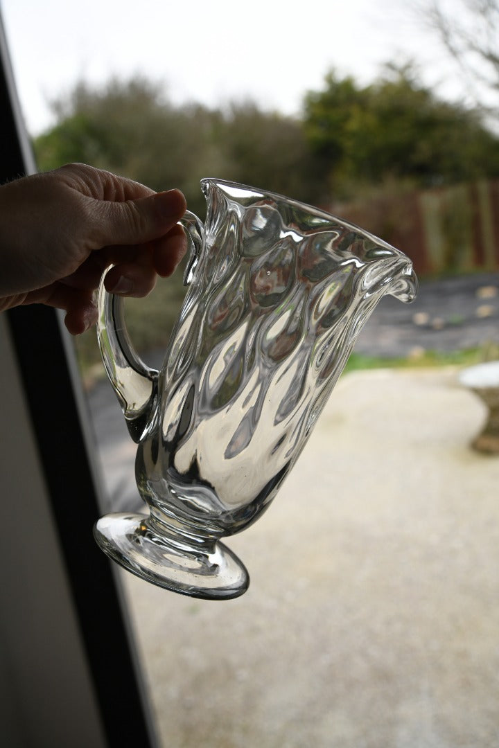 3 Vintage Clear Glass Jugs