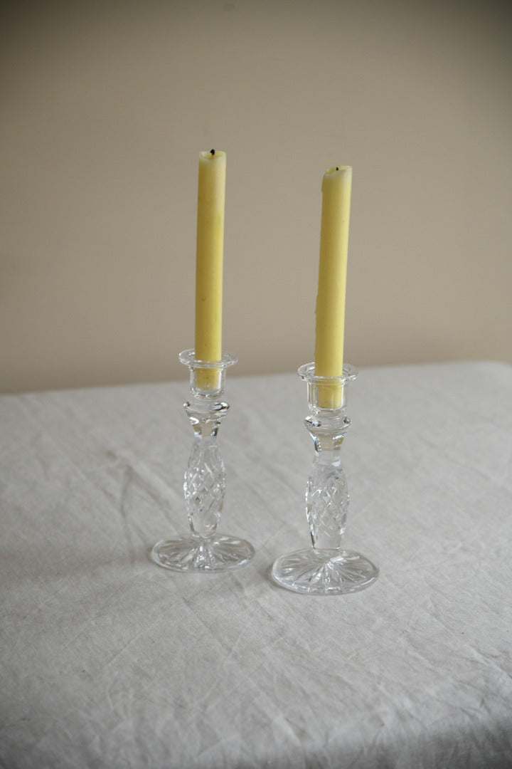 Pair Glass Candlesticks