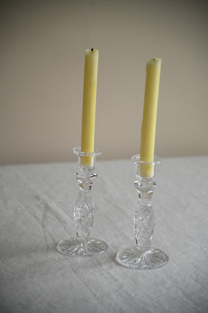 Pair Glass Candlesticks