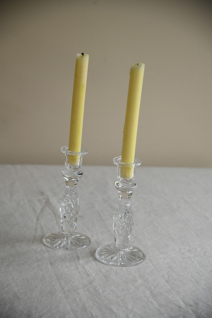 Pair Glass Candlesticks