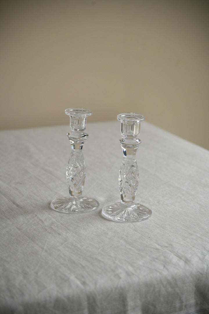 Pair Glass Candlesticks