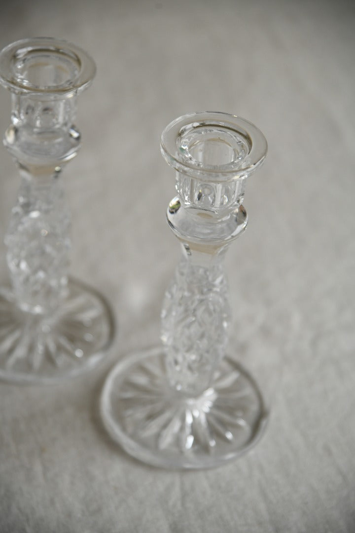 Pair Glass Candlesticks