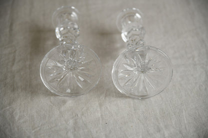 Pair Glass Candlesticks