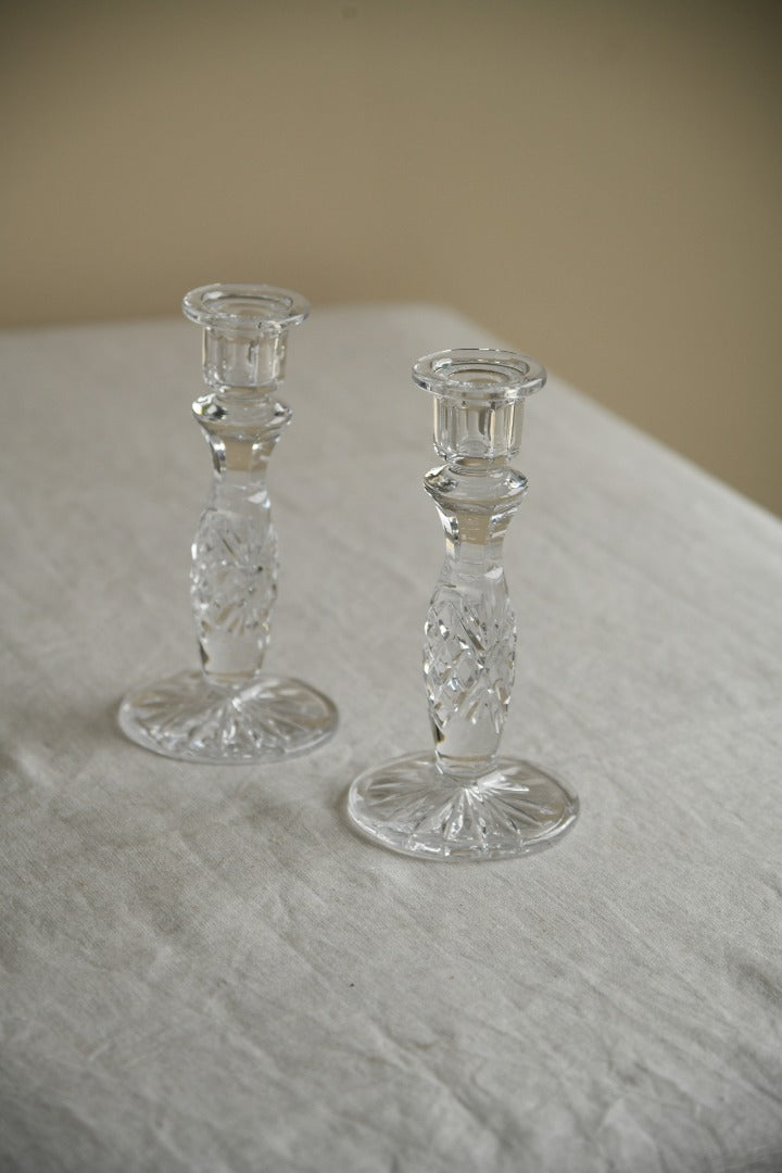 Pair Glass Candlesticks