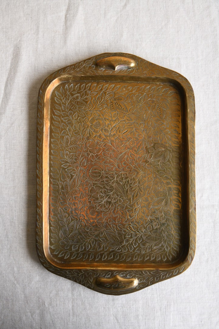 Vintage Eastern Brass Tray