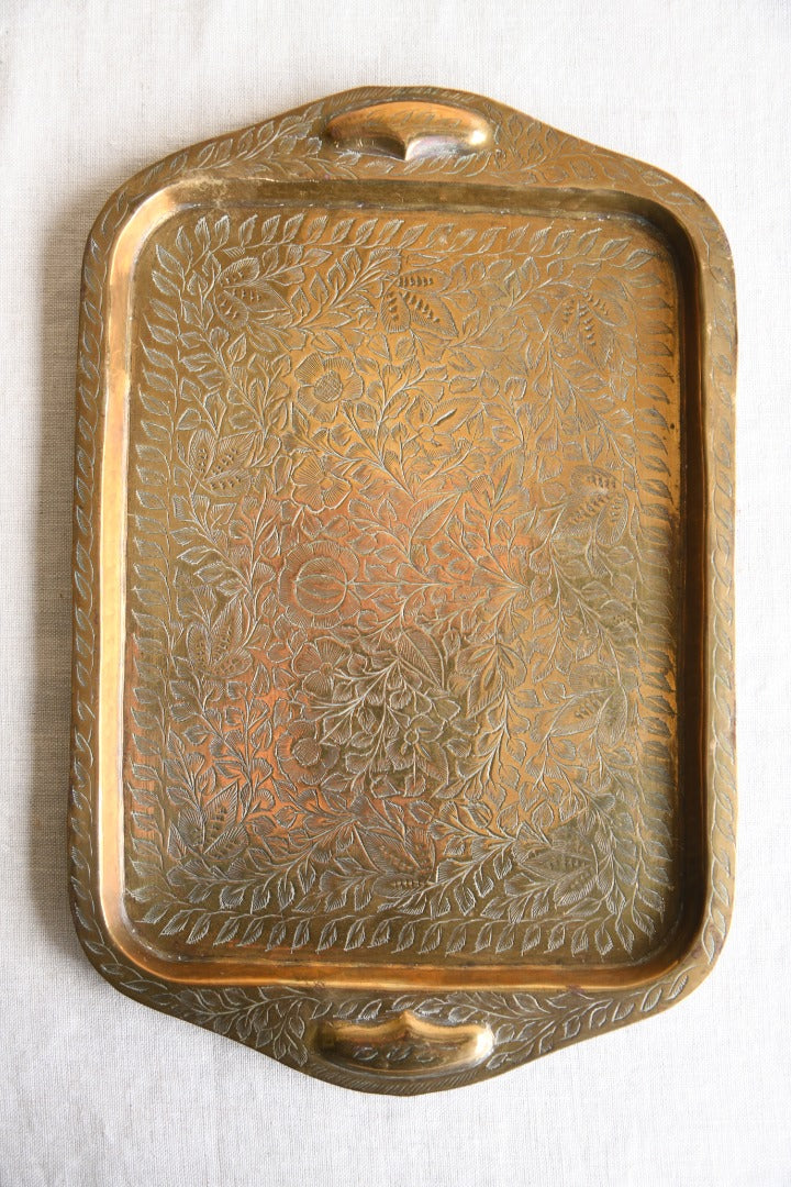 Vintage Eastern Brass Tray