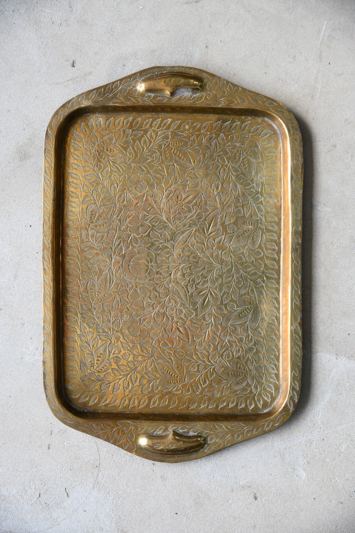 Vintage Eastern Brass Tray