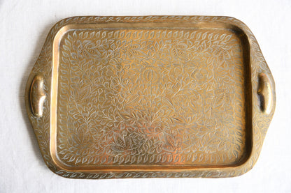 Vintage Eastern Brass Tray