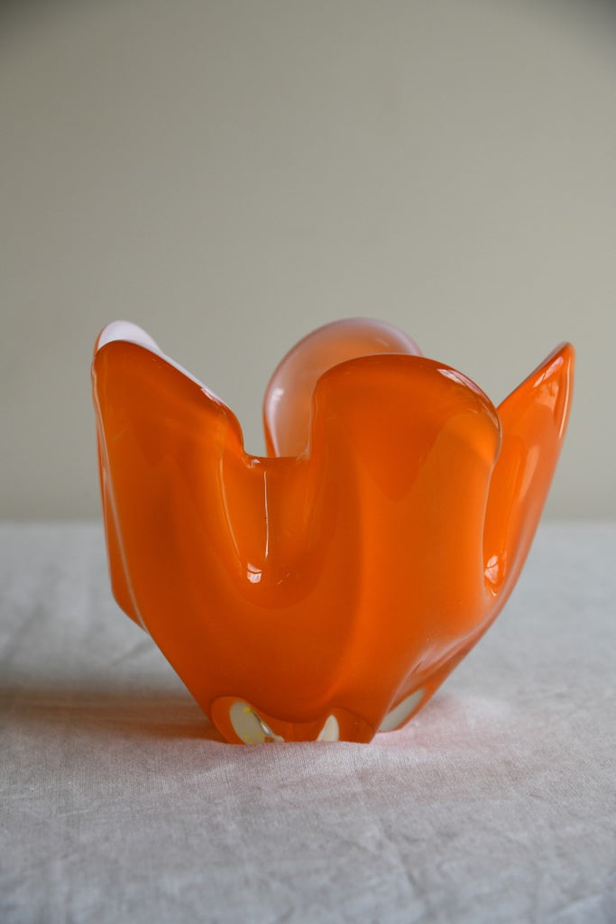 Retro Orange Free Form Vase