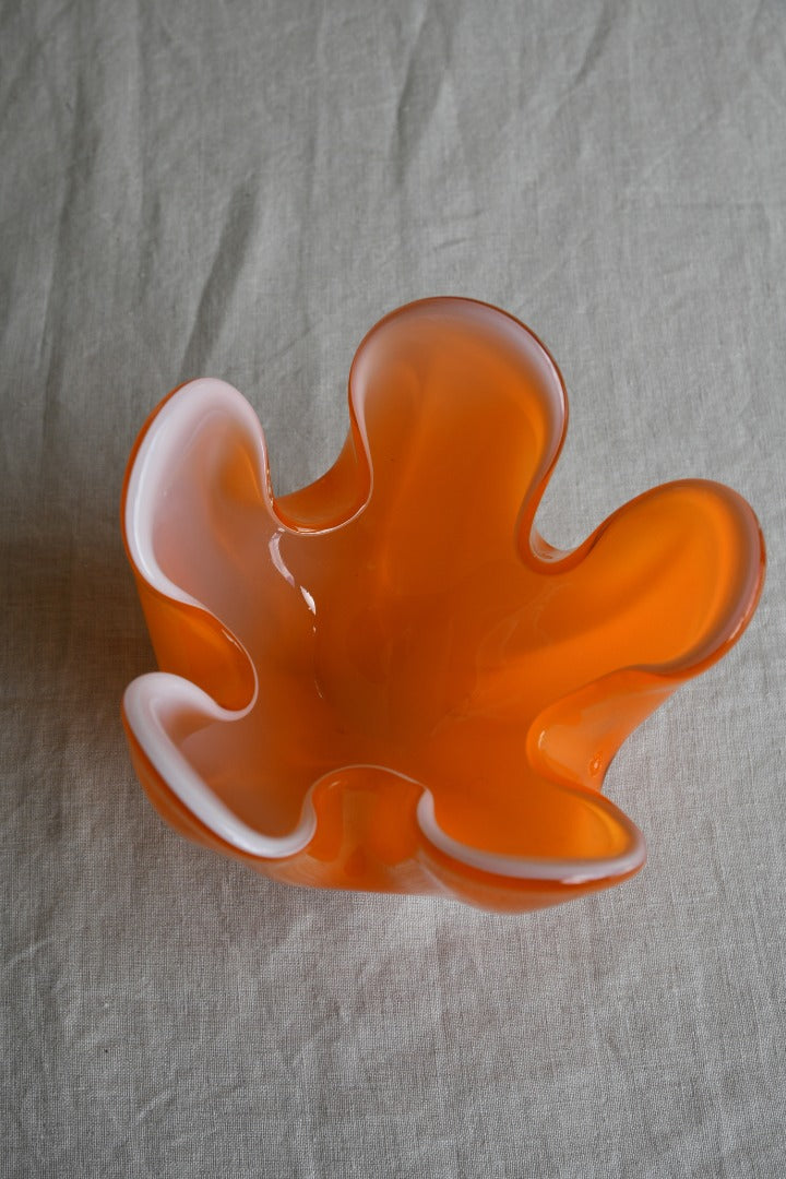 Retro Orange Free Form Vase