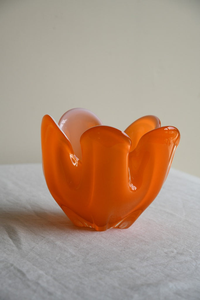 Retro Orange Free Form Vase