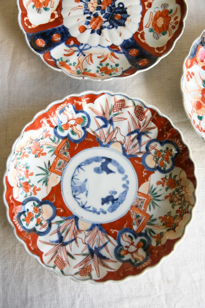 3 Antique Imari Plates