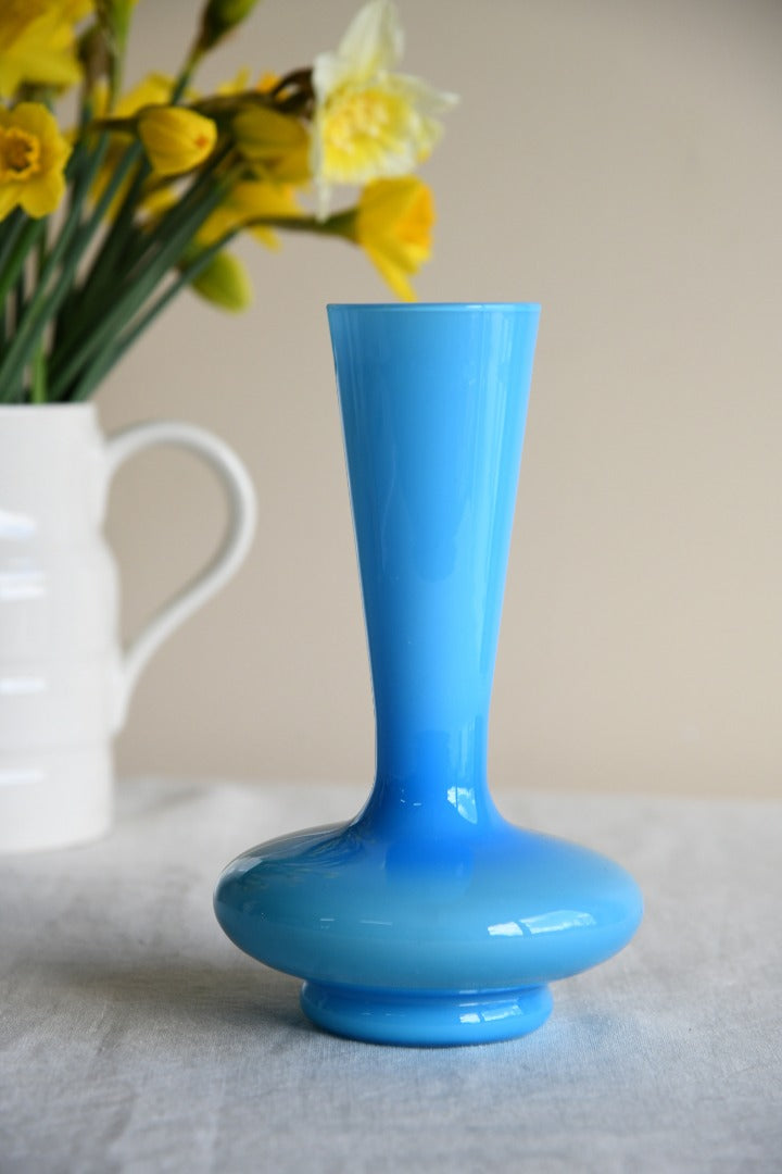 Vintage Blue Glass Vase