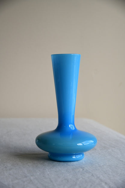 Vintage Blue Glass Vase