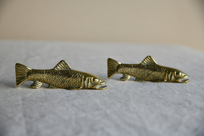 Pair Decorative Brass Fish