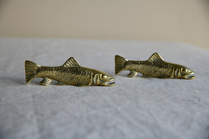 Pair Decorative Brass Fish