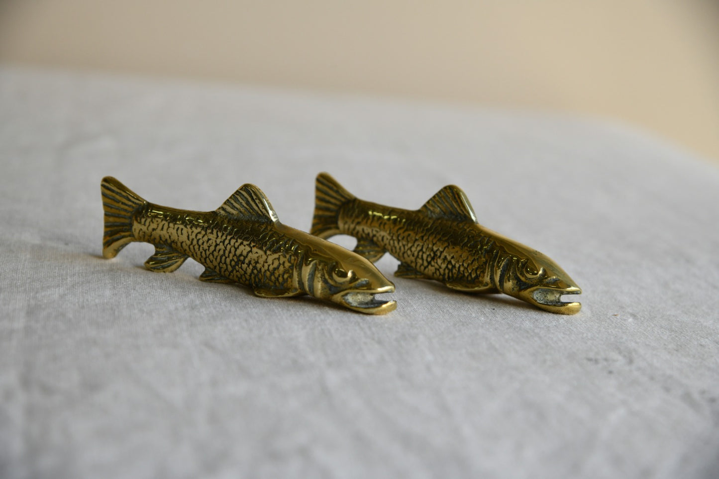 Pair Decorative Brass Fish