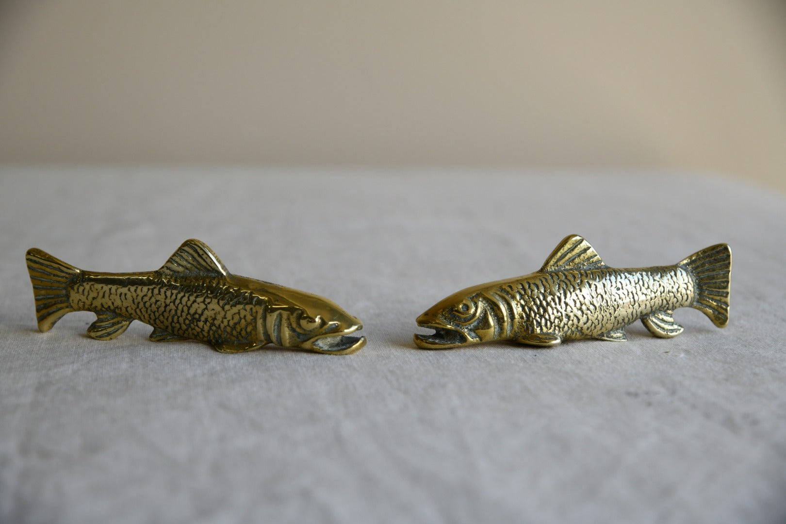 Pair Decorative Brass Fish