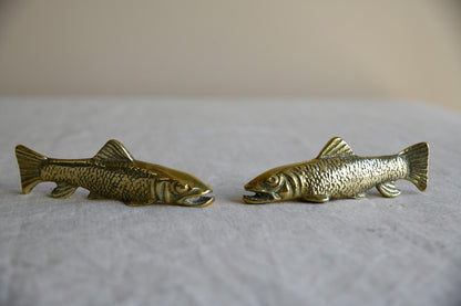 Pair Decorative Brass Fish