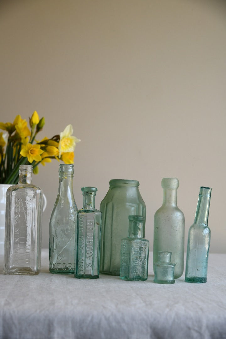 Collection of Vintage Glass Bottles