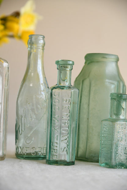 Collection of Vintage Glass Bottles