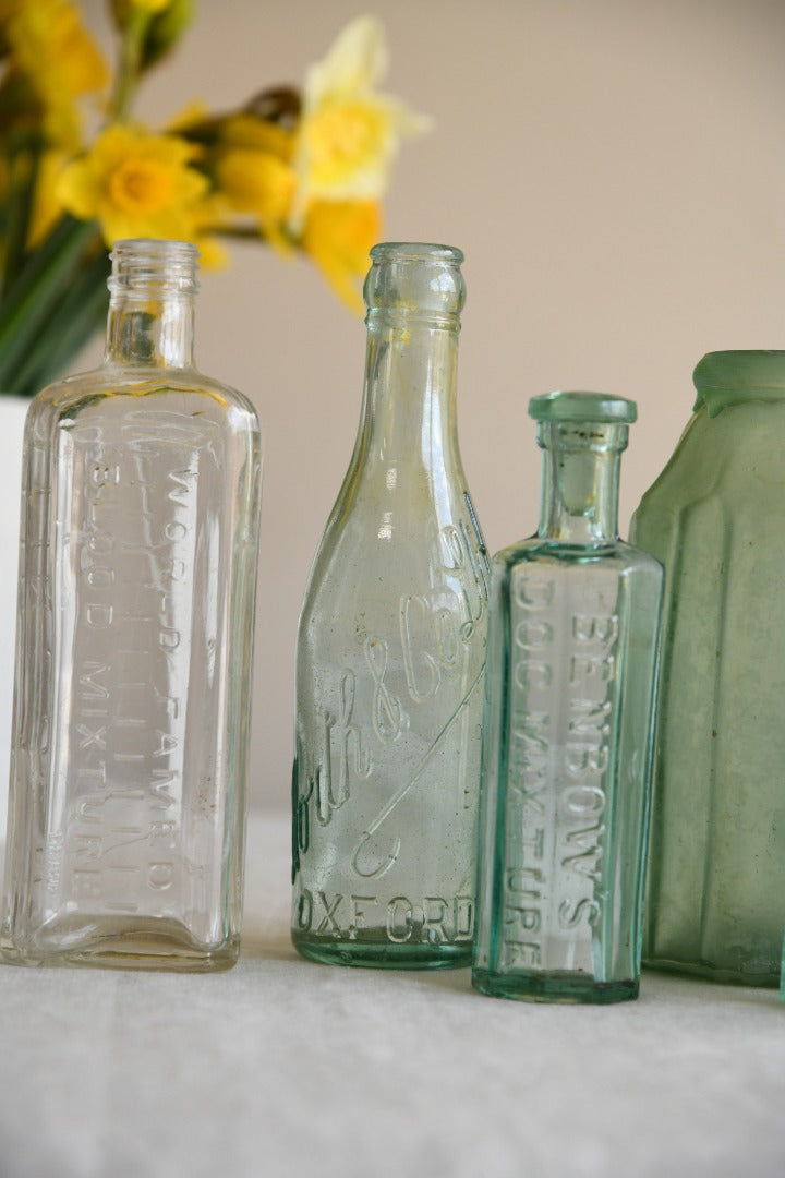 Collection of Vintage Glass Bottles