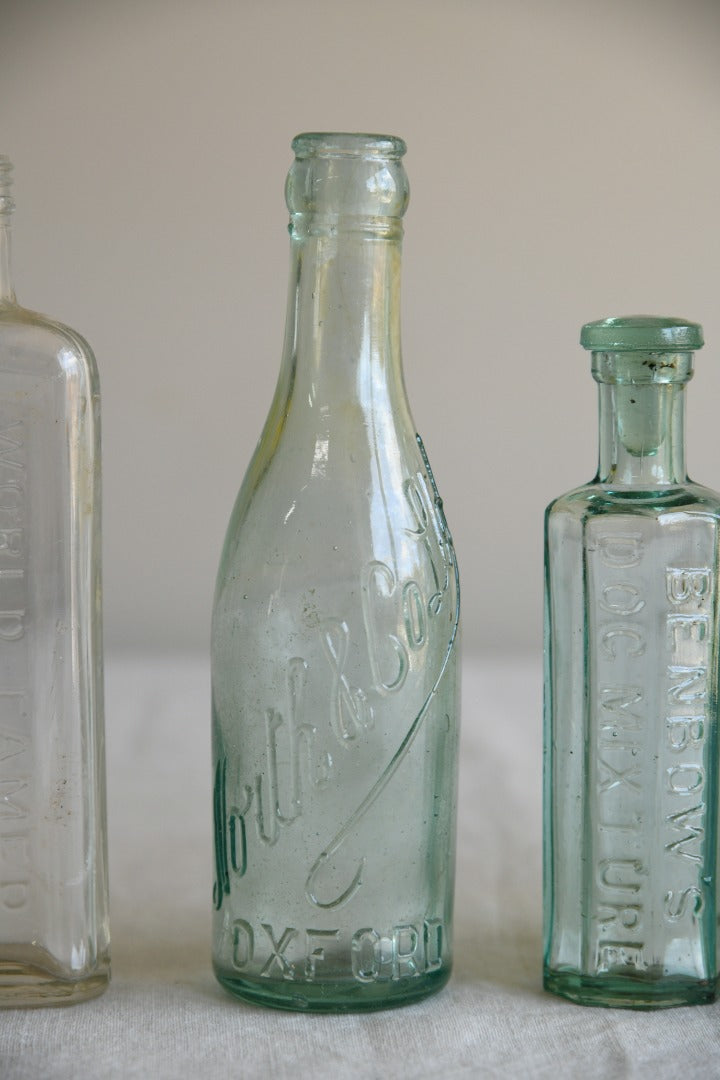 Collection of Vintage Glass Bottles