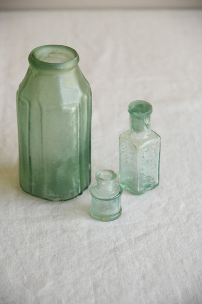 Collection of Vintage Glass Bottles