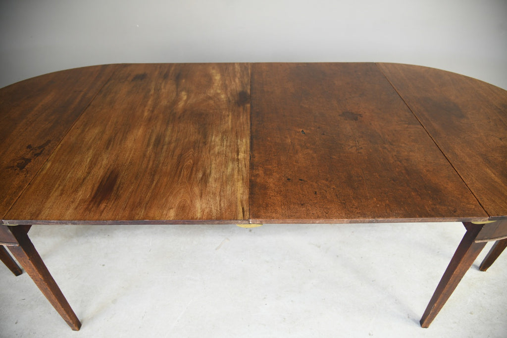 Antique Georgian Mahogany D End Dining Table