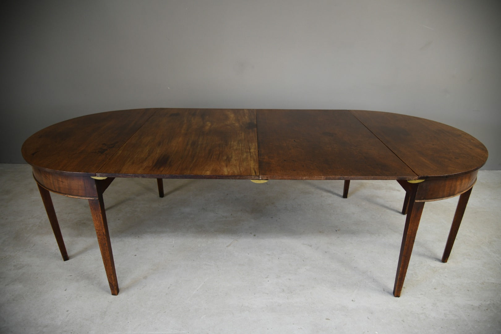 Antique Georgian Mahogany D End Dining Table