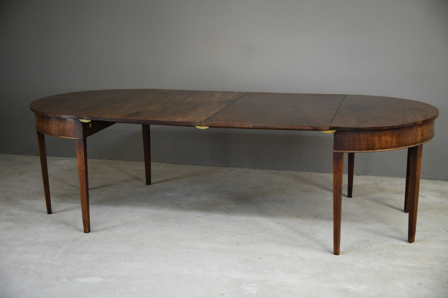 Antique Georgian Mahogany D End Dining Table