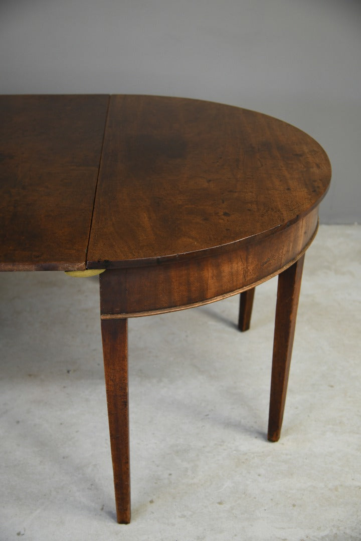 Antique Georgian Mahogany D End Dining Table