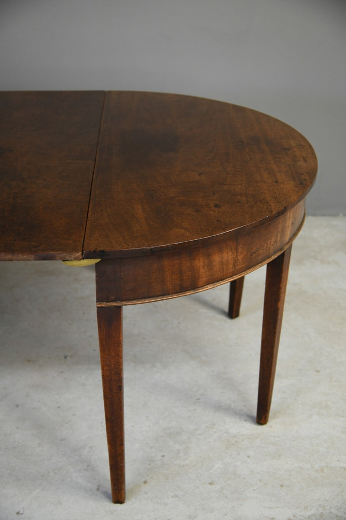 Antique Georgian Mahogany D End Dining Table