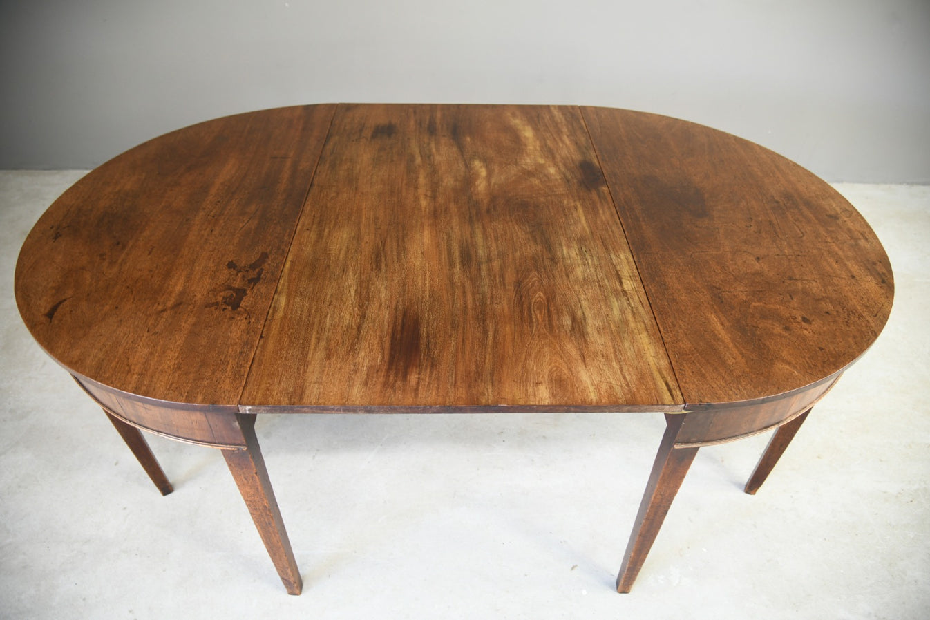 Antique Georgian Mahogany D End Dining Table – Kernow Furniture