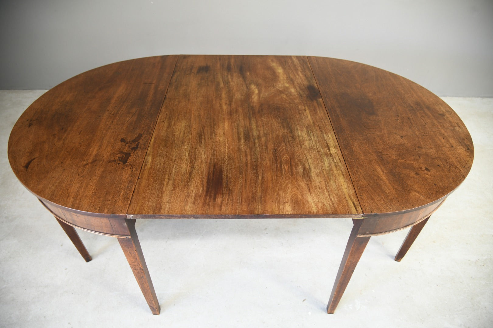 Antique Georgian Mahogany D End Dining Table