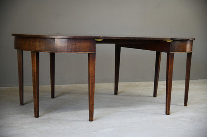 Antique Georgian Mahogany D End Dining Table