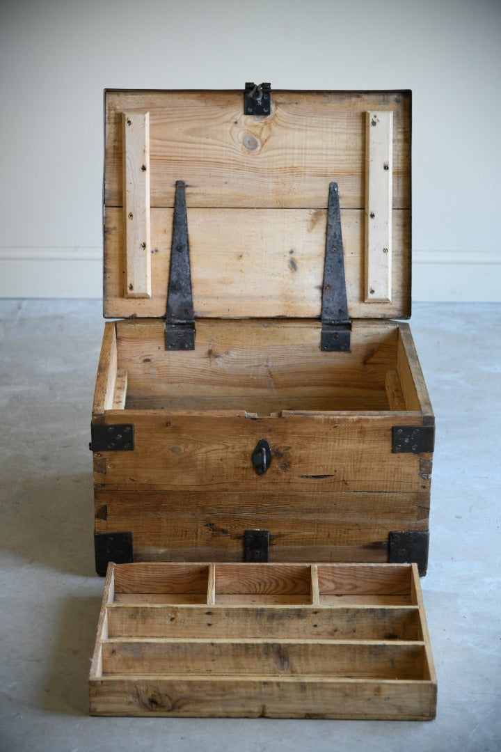 Antique Rustic Pine Chest